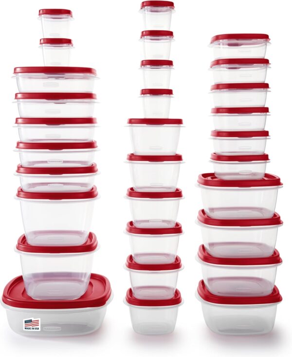 Rubbermaid 60-piece BPA-free kitchen containers – best kitchen supplies for wholesale