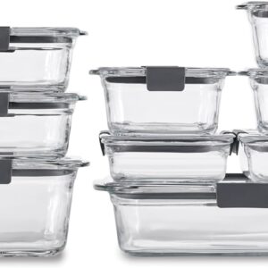 Rubbermaid Brilliance glass food containers – BPA-free, leak-proof, 9-piece set