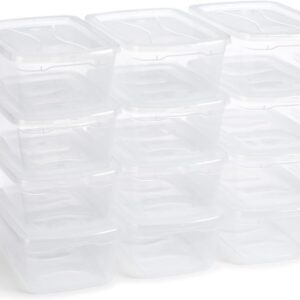 Rubbermaid Cleverstore clear storage bins – 6 Qt, latching lids, 12-pack, stackable for Amazon FBA Wholesale Distributors