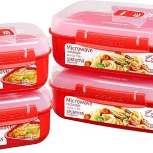 Sistema Microwave Food Storage Containers Steam Release Vent Dishwasher Safe Red kitchen supplies wholesale Amazon FBA wholesale distributors